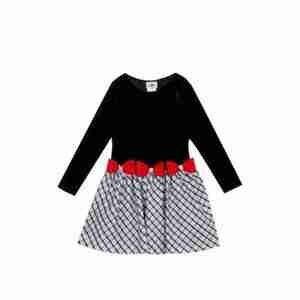 Rare Editions Plaid Drop Waist Dress